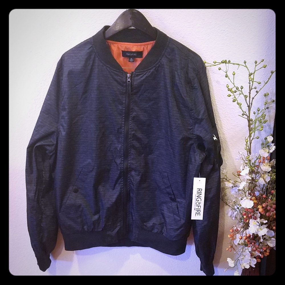 Ring of Fire Windbreakers Black Jacket XL - Picture 2 of 7